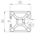 Profil aluminiowy 3030 - 2 T 180