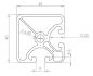 Profil aluminiowy 4040 - 2 T 90