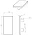 Zaślepka 3060 do profilu aluminiowego 30x60 rysunek techniczny z wymiarami