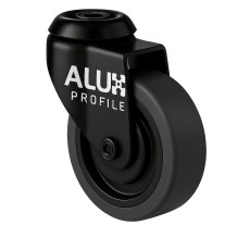 koło skrętne 75 mm czarne do profili